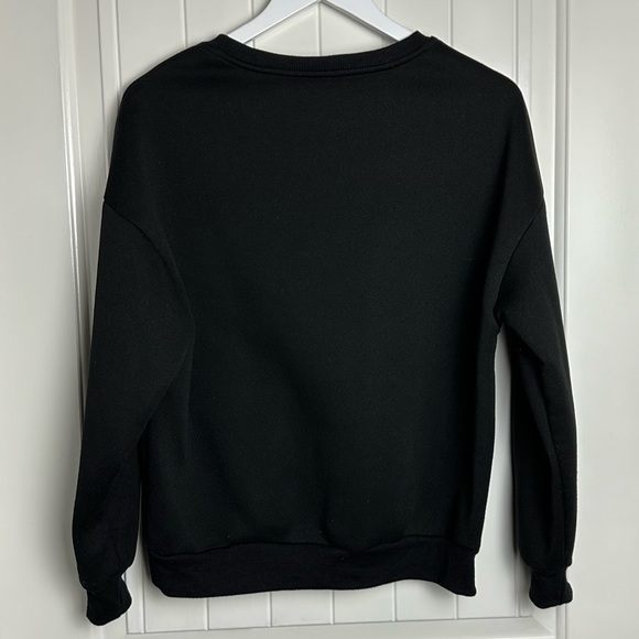 Boutique Chic black and pink preppy smiley sweatshirt size XS - Picture 6 of 7